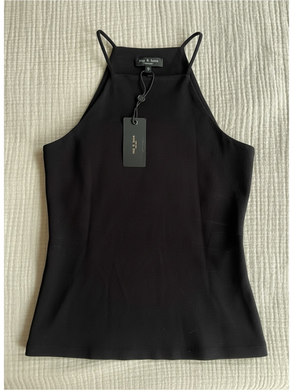 Rag & Bone Black Irina High Neck Top NWT